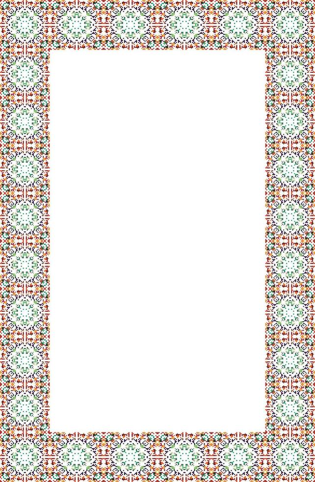 islamico rettangolo telaio geometrico modello ornamento con isolato sfondo per saluto carte , striscione, manifesto, e invito nozze , certificato. vettore
