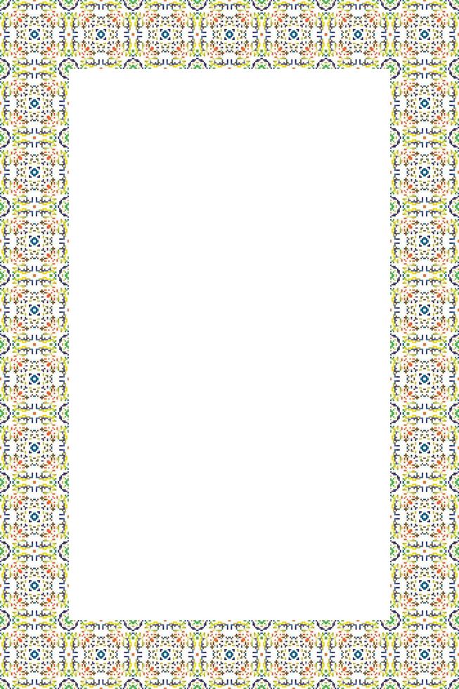 islamico rettangolo telaio geometrico modello ornamento con isolato sfondo per saluto carte , striscione, manifesto, e invito nozze , certificato. vettore