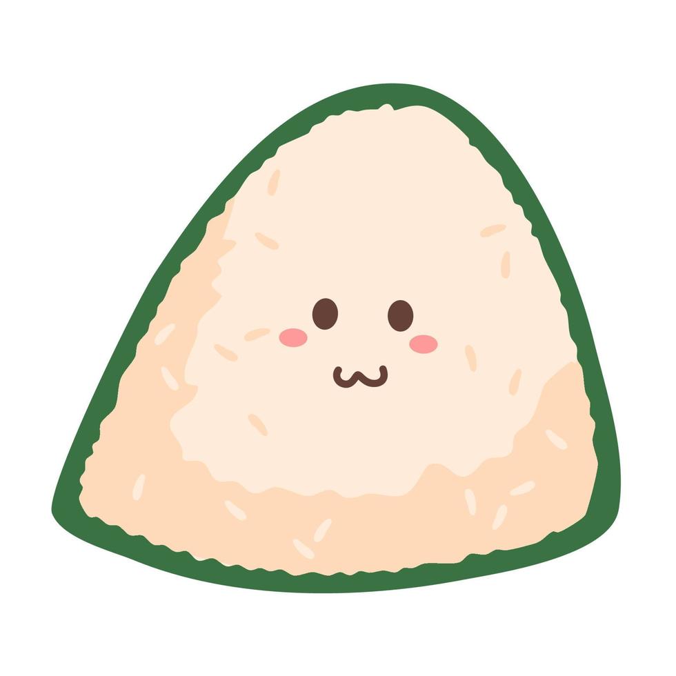 onigiri Sushi riso ciotola personaggio vettore