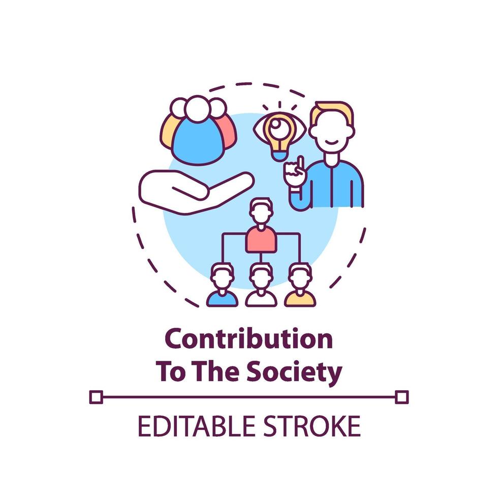 contributo all'icona del concetto di società vettore