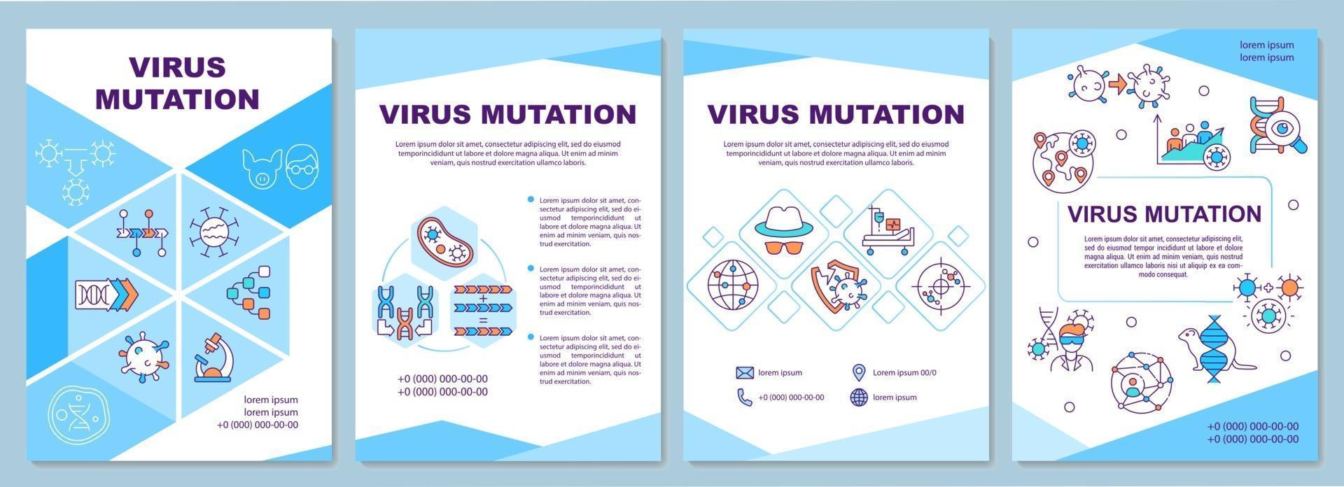 modello di brochure di mutazione del virus vettore