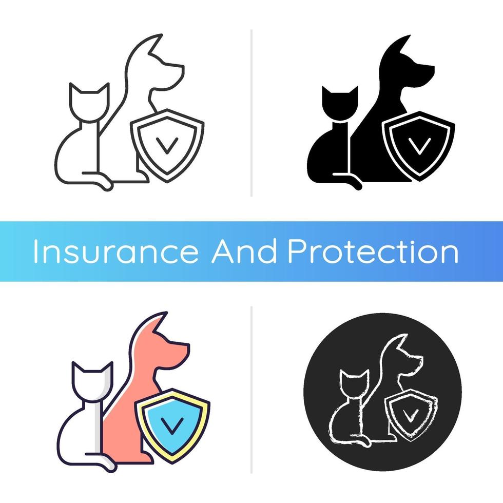 icona di assicurazione per animali domestici vettore