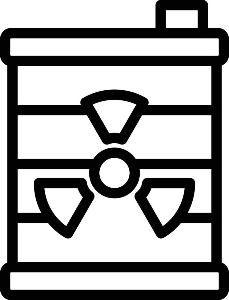 nucleare rifiuto vettore icona stile