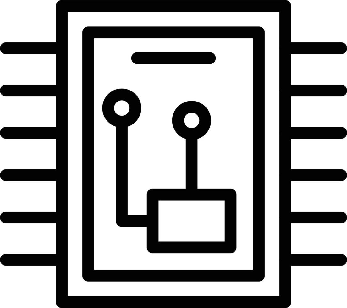 microchip vettore icona stile