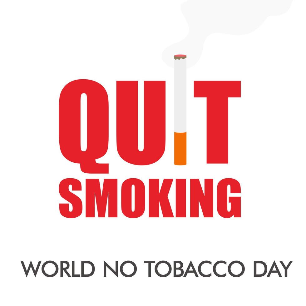 Maggio 31st mondo no tabacco giorno. no fumo giorno consapevolezza. veleno di sigaretta. vettore. illustrazione. vettore