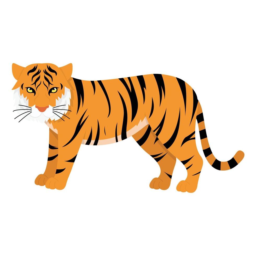 cartone animato tigre del Bengala vettore