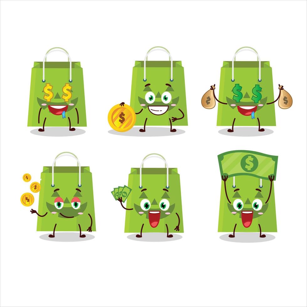 Halloween totalizzatore Borsa cartone animato personaggio con carino emoticon portare i soldi vettore