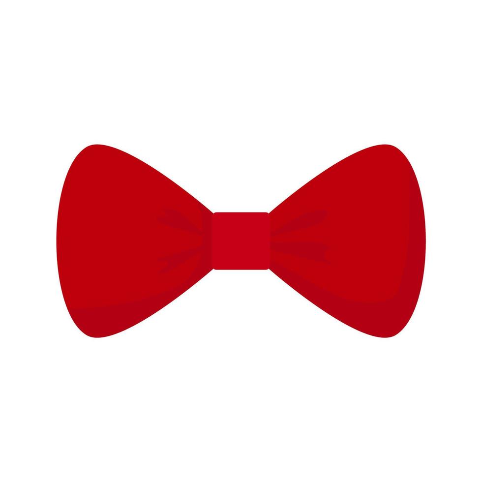 rosso arco isolato su bianca sfondo. arco cravatta per uomo. vettore