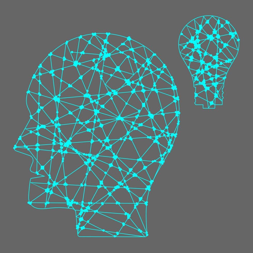 idea, processo di pensiero, processo decisionale, innovazione, immaginazione, illustrazione di concetto di vettore di creatività. illustrazione vettoriale piatta in stile cartone animato, isolato.