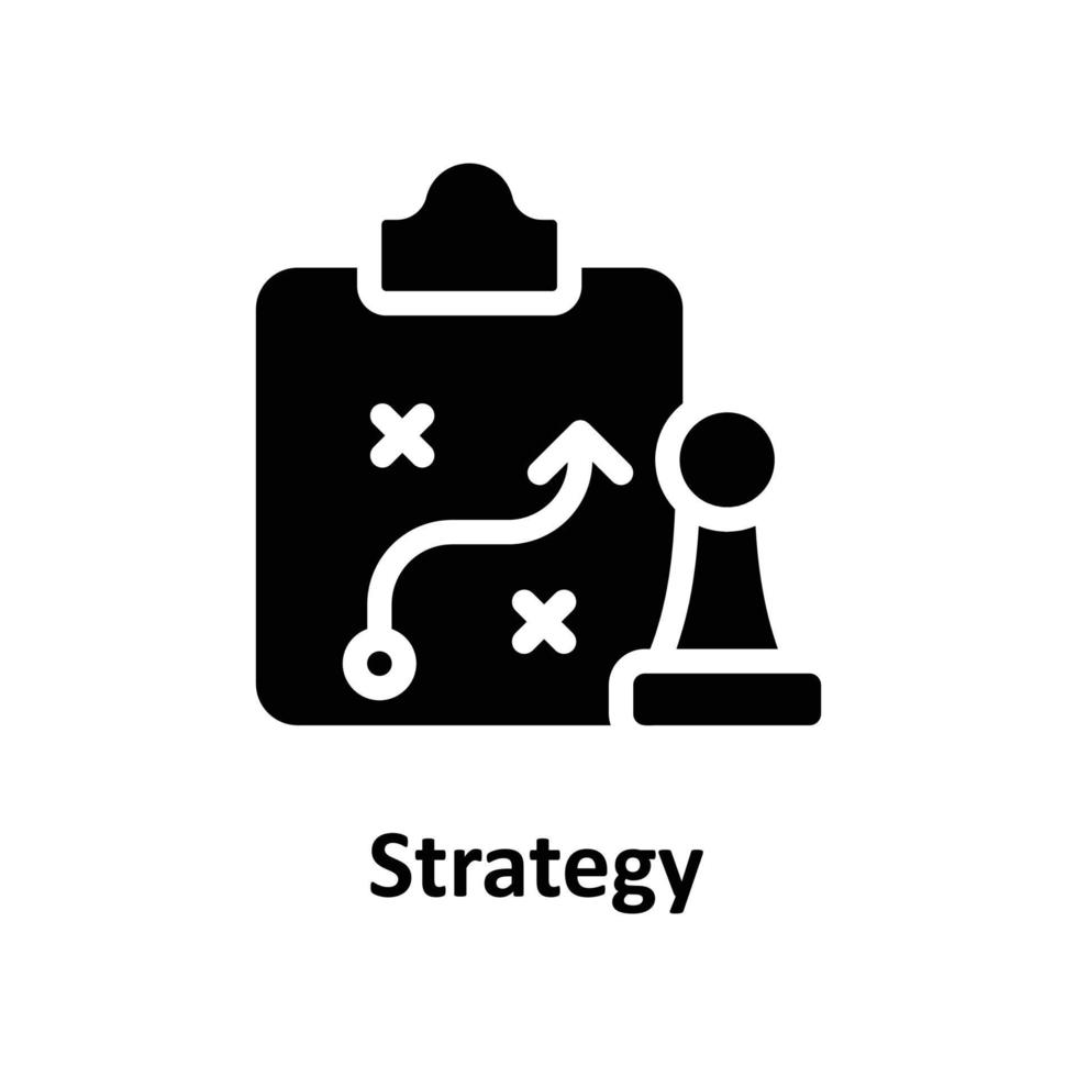 strategia vettore solido icone. semplice azione illustrazione azione