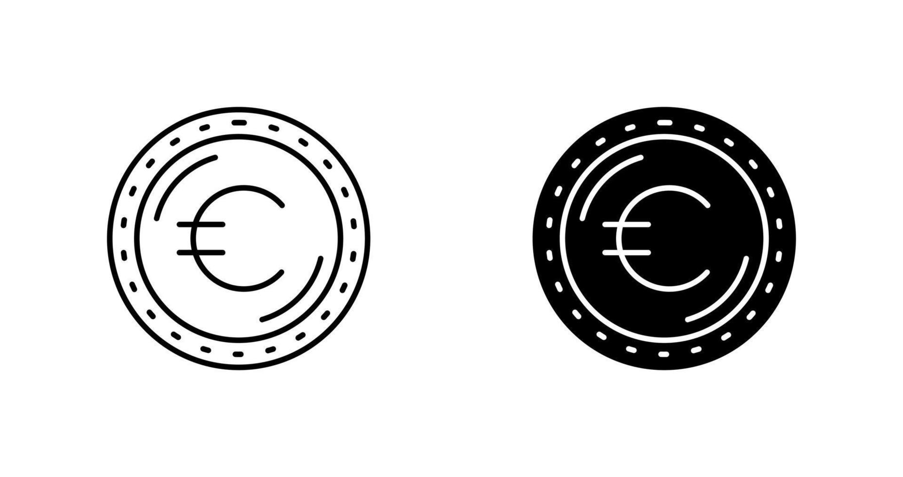 Euro moneta vettore icona