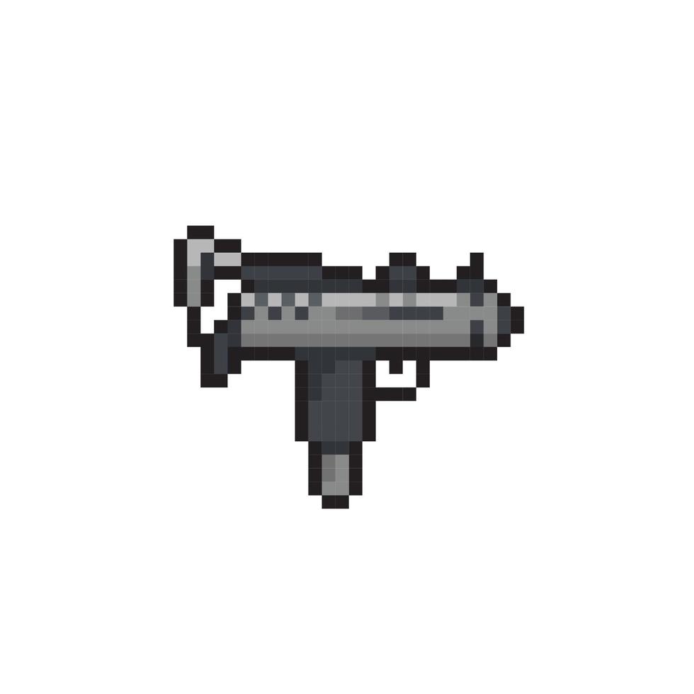 mini sub macchina pistola nel pixel arte stile vettore