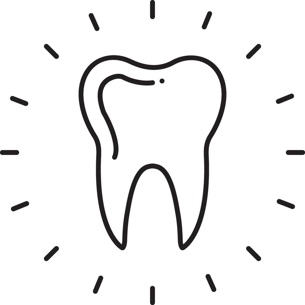 icona linea per cure odontoiatriche vettore