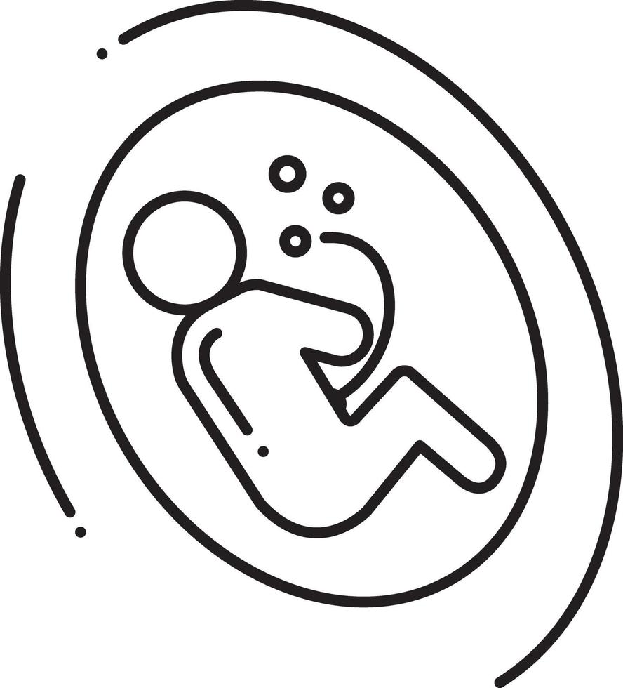 icona della linea per il feto vettore