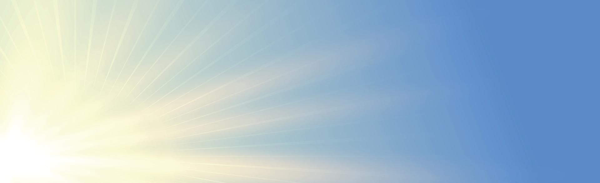 sole splendente su sfondo blu - illustrazione vettore