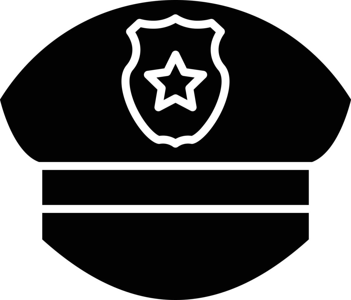 vettore design polizia berretto icona stile