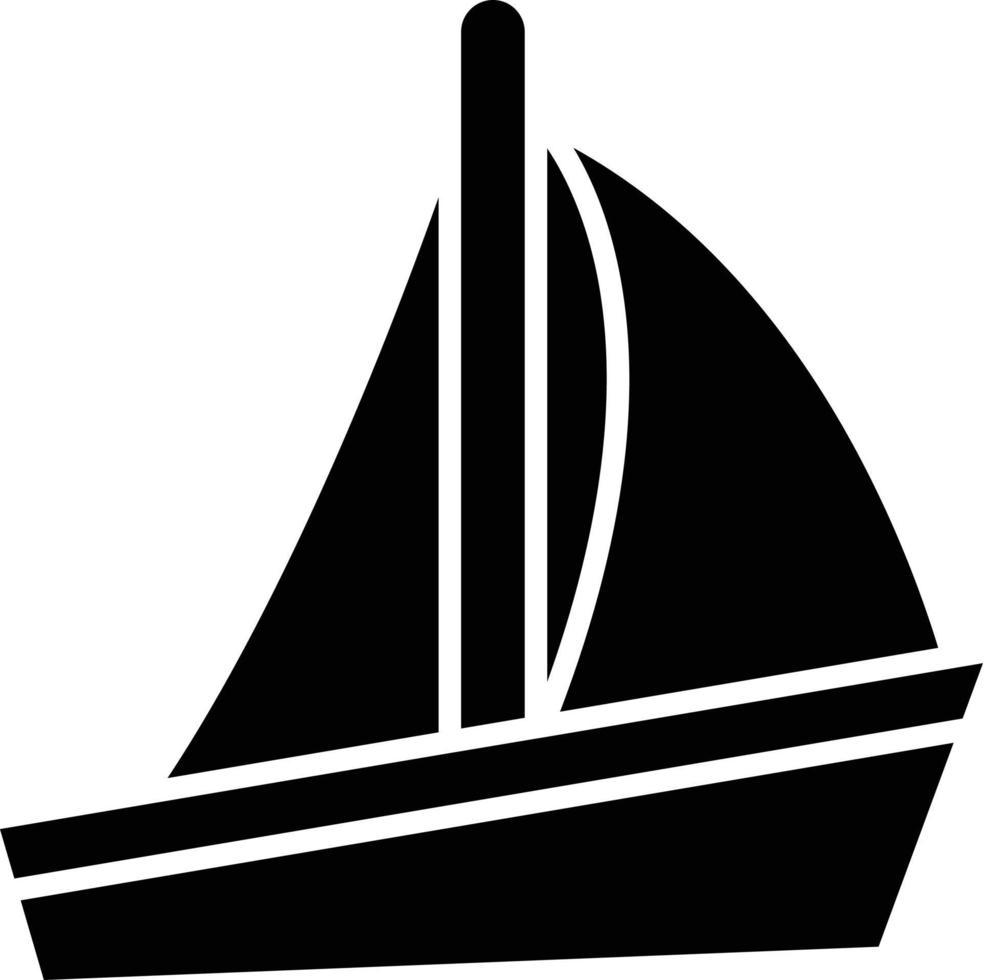 vettore design barca a vela icona stile