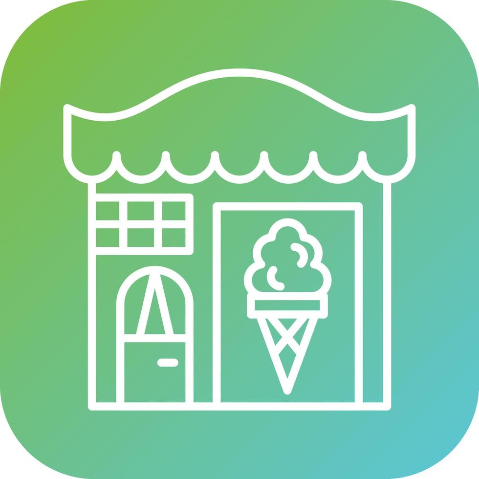 gelato negozio vettore icona stile