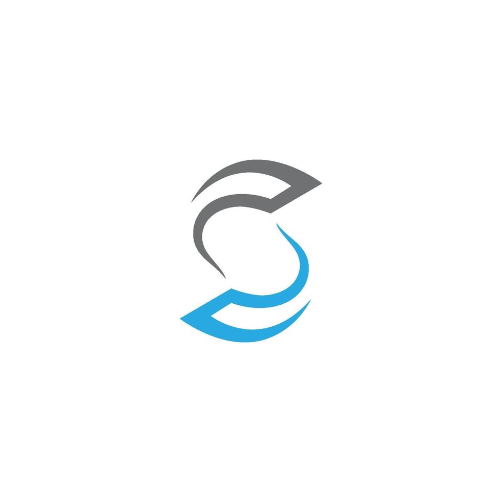 logo della lettera s, elemento del modello di disegno dell'icona del volume vettore
