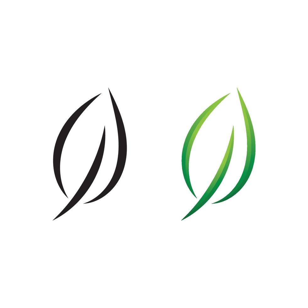 Icona di ecologia foglia verde illustrazione vettoriale design