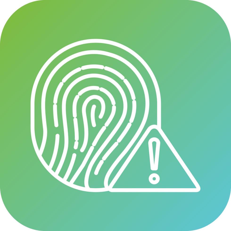 biometrico errore vettore icona stile