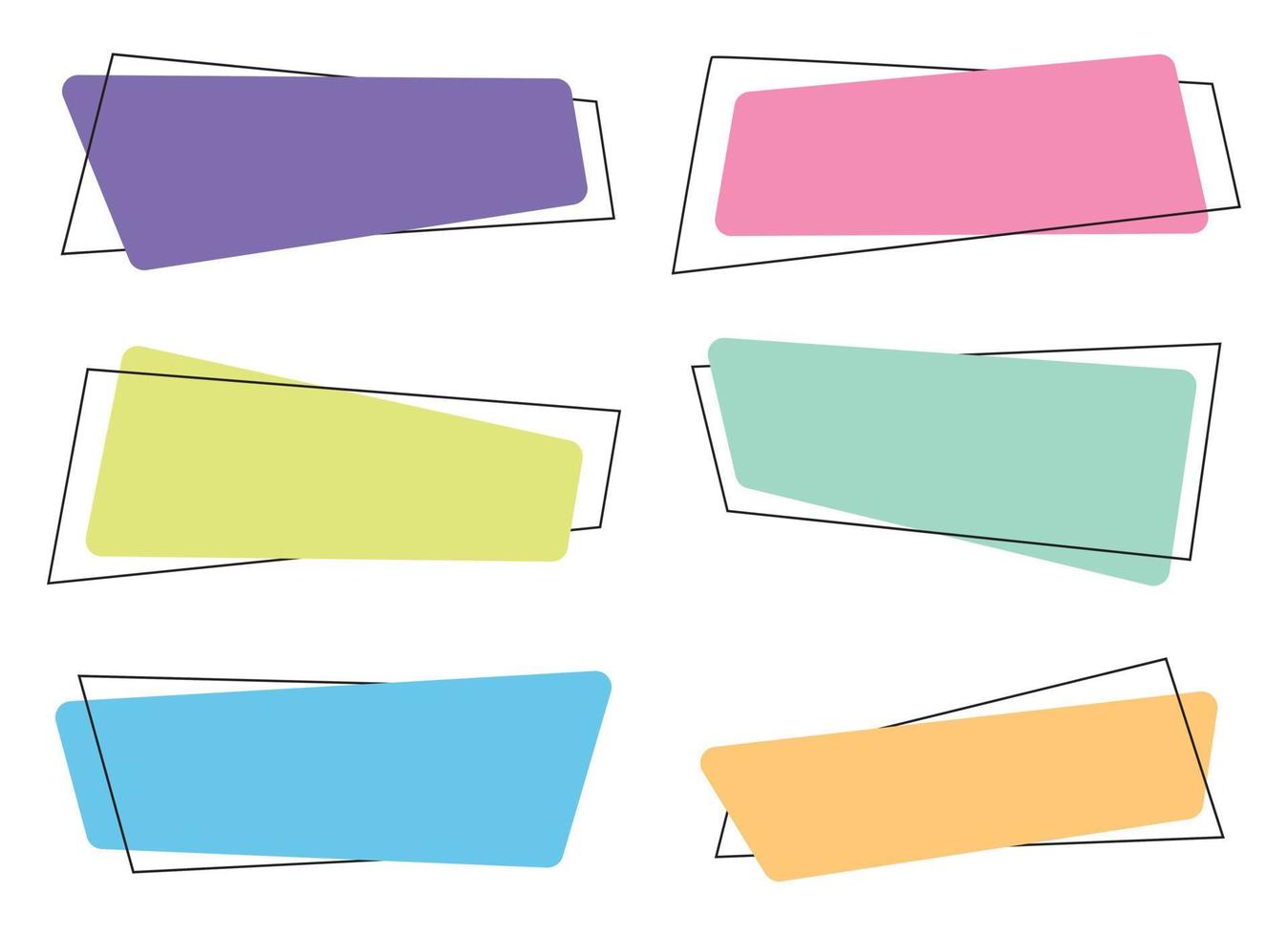 geometrico colorato banner nel piatto stile vettore illustrazione isolato su bianca
