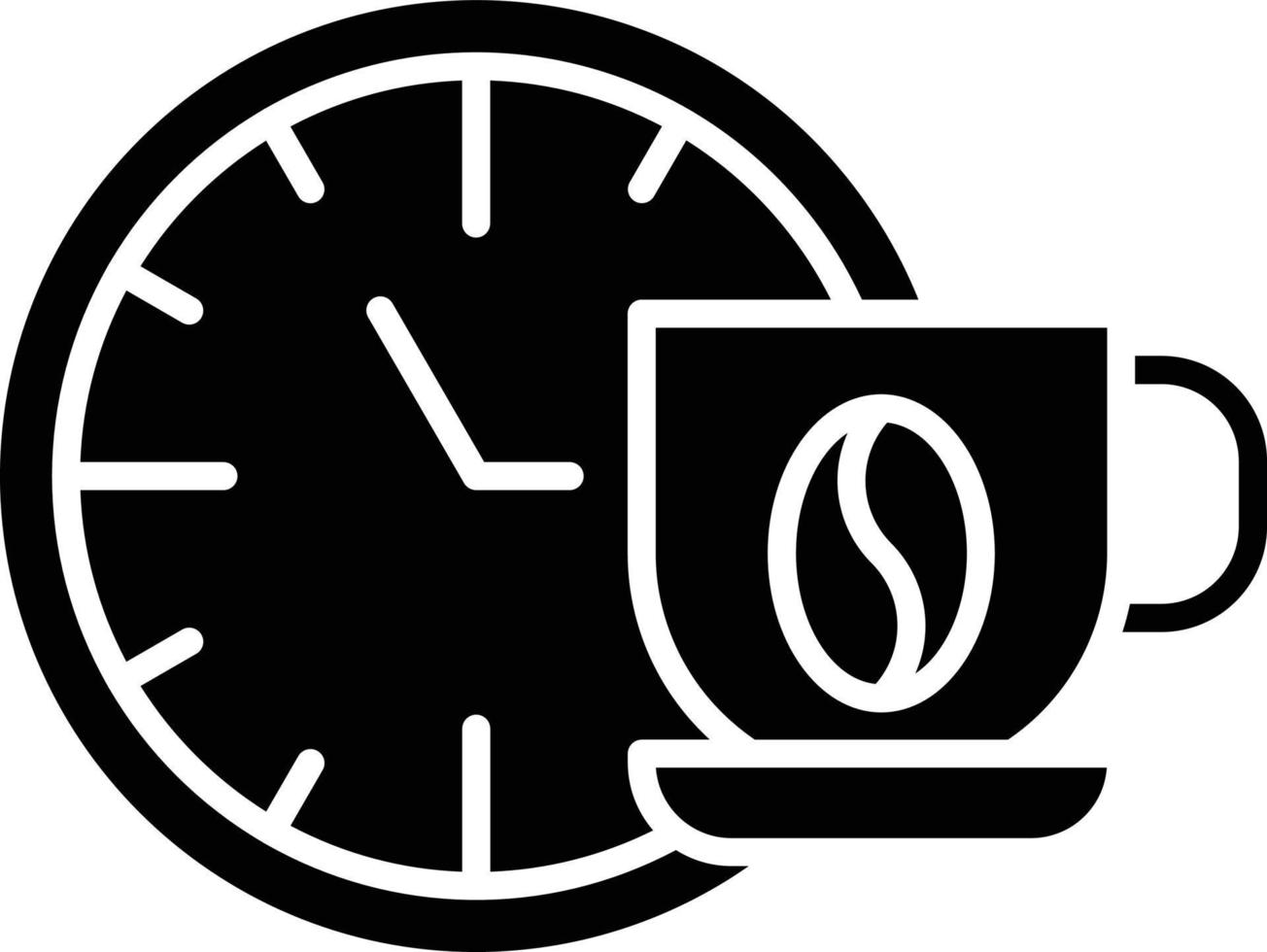 vettore design caffè tempo icona stile