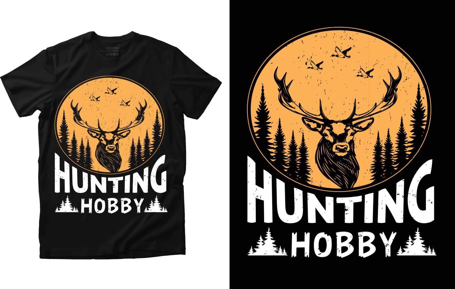 design t-shirt da caccia vettore