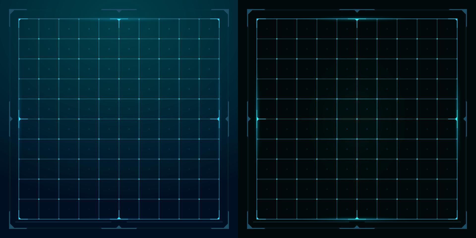 hud griglia Tech interfaccia, futuristico dati schermo vettore