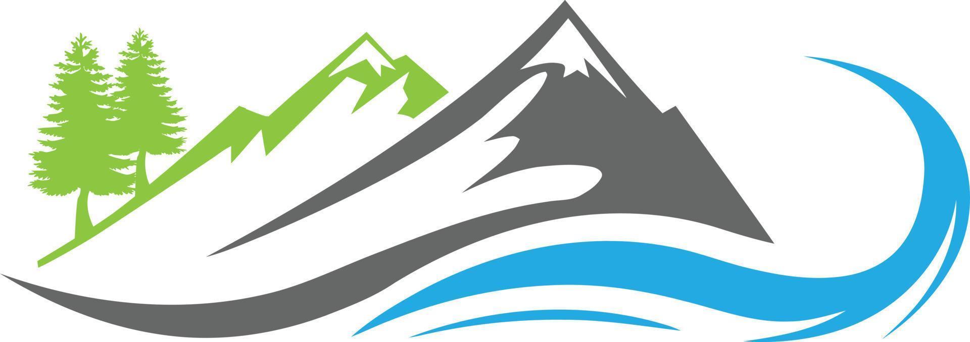 design del logo di montagna vettore