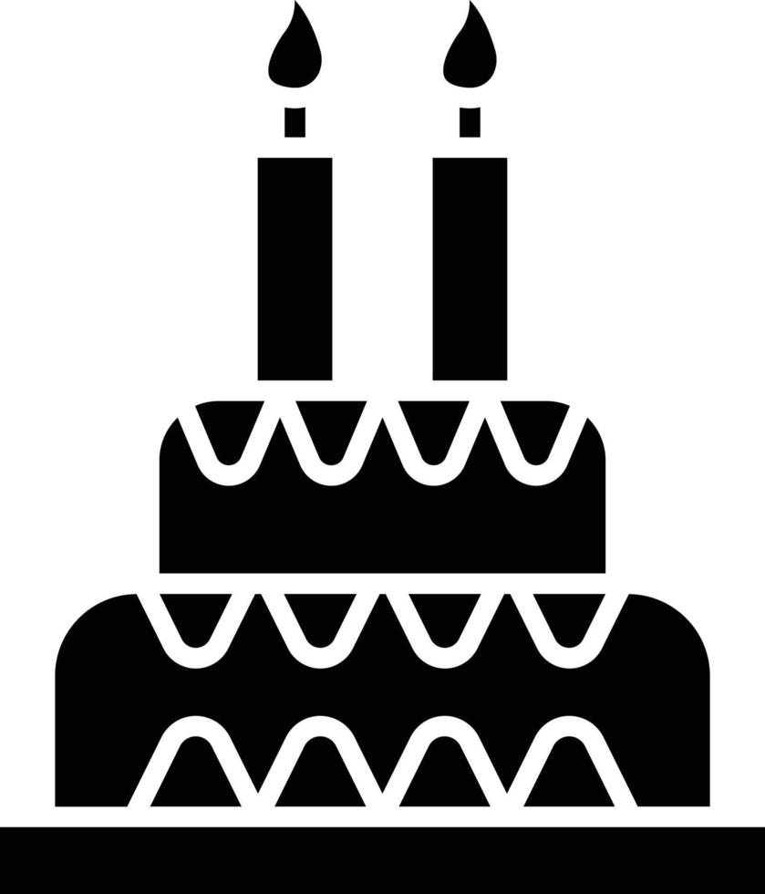 vettore design compleanno torta icona stile