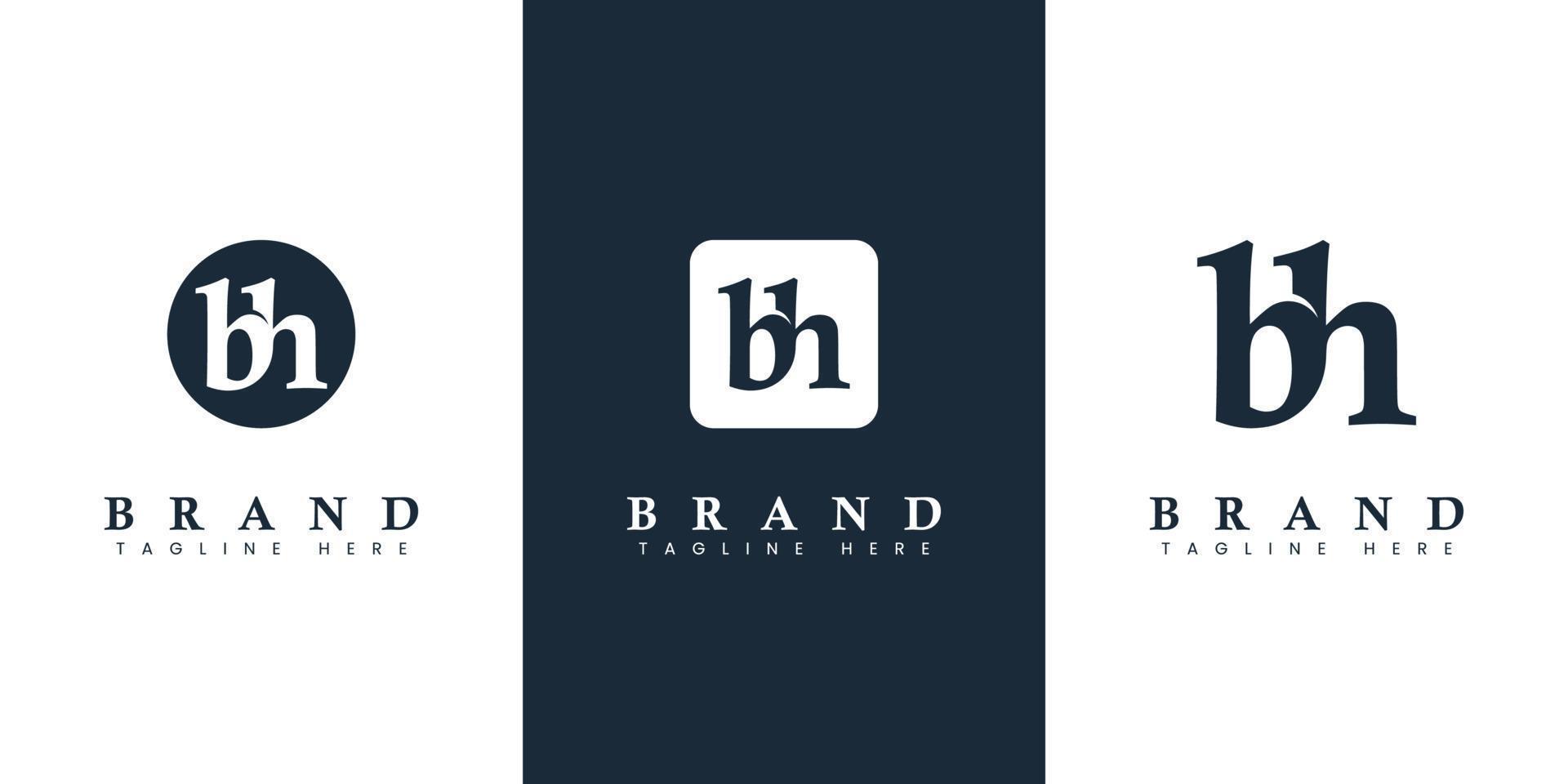 moderno e semplice minuscolo bh lettera logo, adatto per qualunque attività commerciale con bh o hb iniziali. vettore