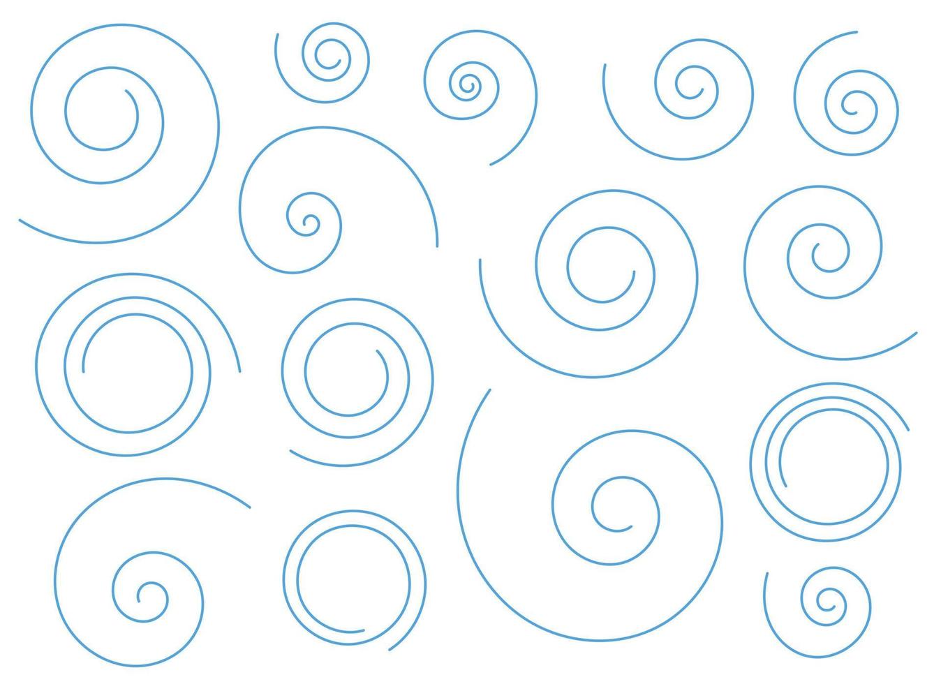mano disegnato scarabocchio spirale vettore