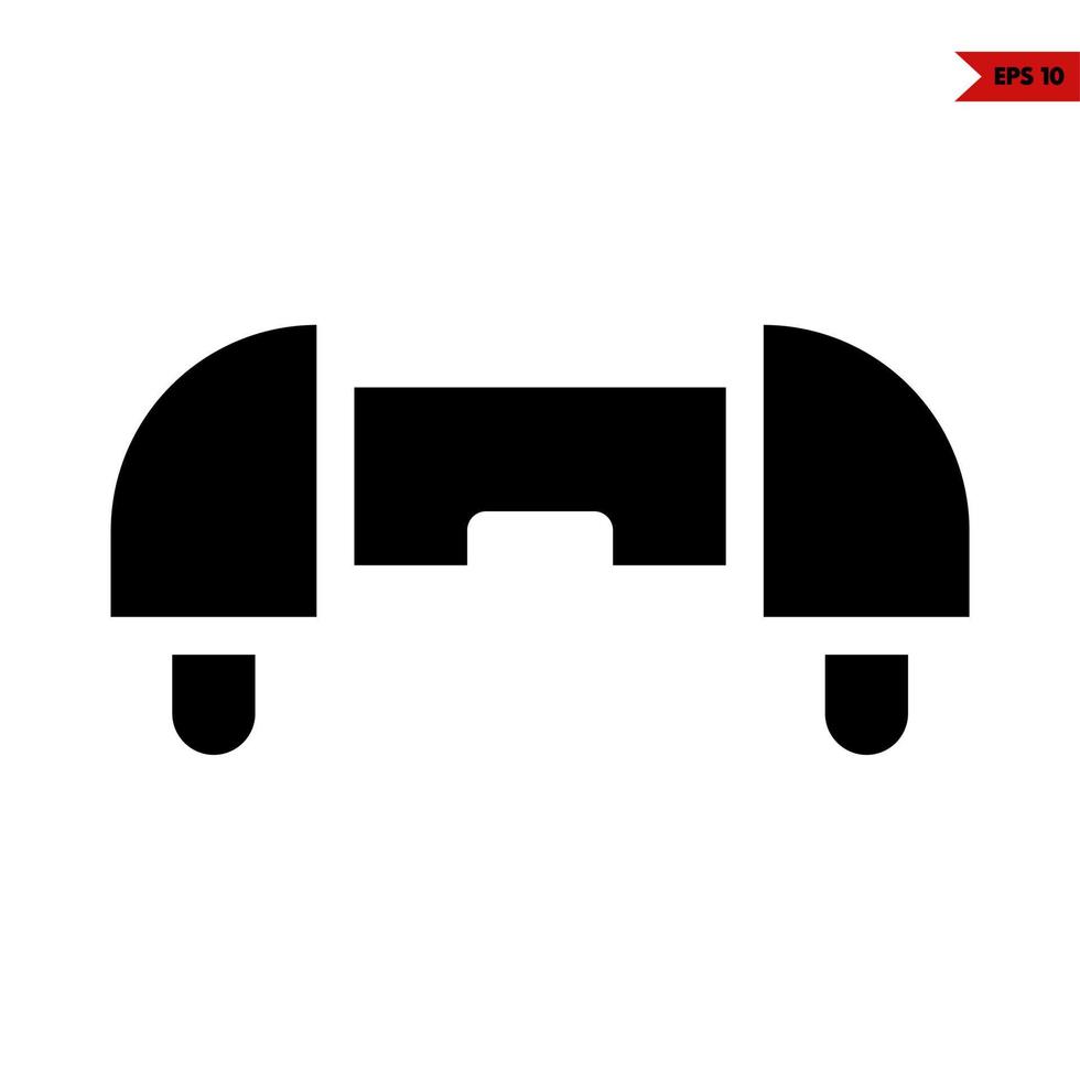 icona del glifo della console di gioco vettore