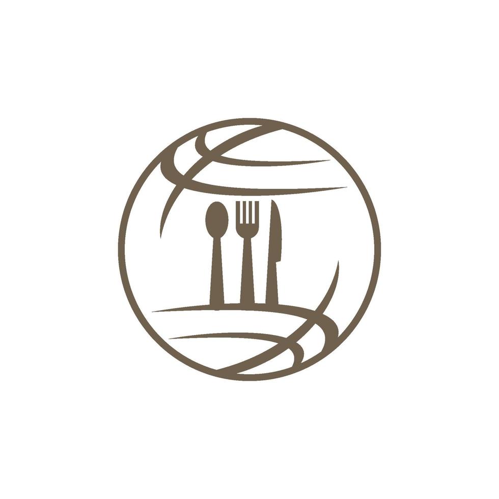ristorante servizio logo astratto modello simbolo icona vettore