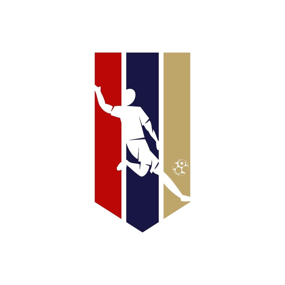 modelli di progettazione di logo di distintivo di calcio di calcio vettore di sport