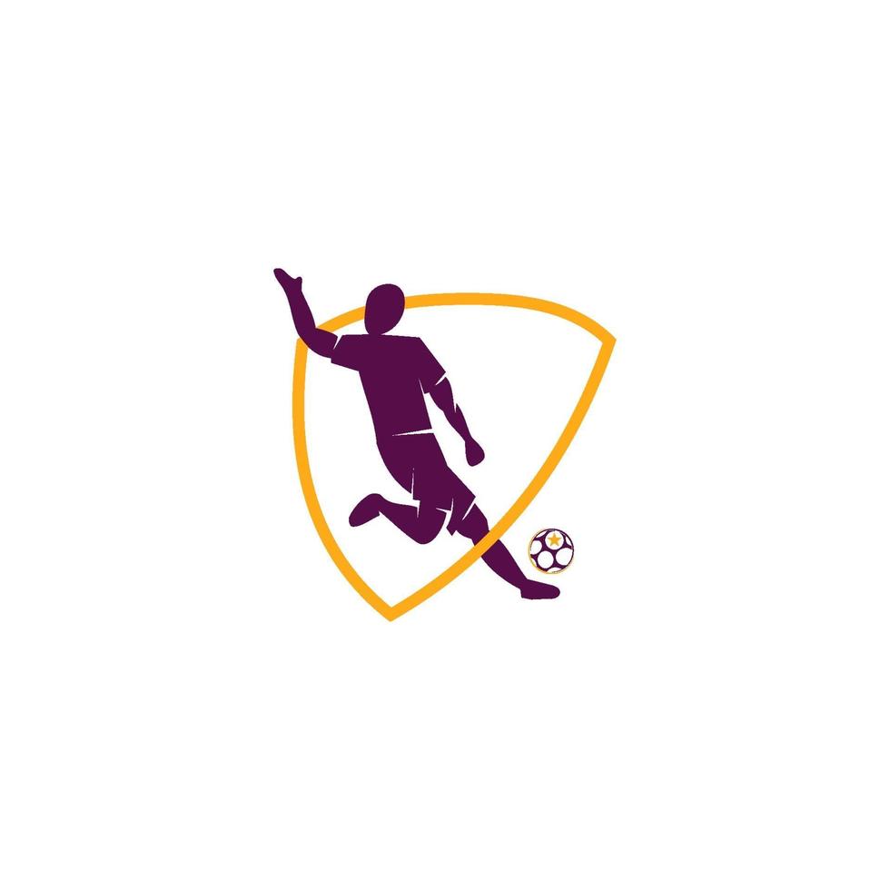 modelli di progettazione di logo di distintivo di calcio di calcio vettore di sport