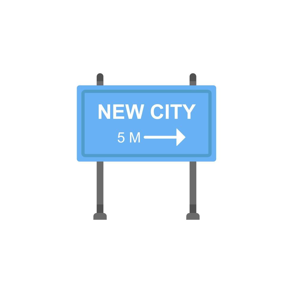 nuovo città cartello colorato vettore icona