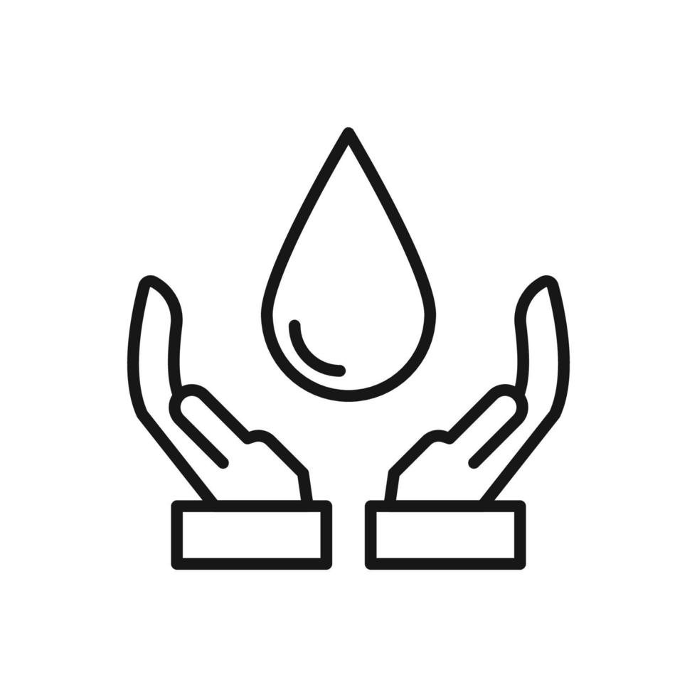 modificabile icona di Salva acqua, vettore illustrazione isolato su bianca sfondo. utilizzando per presentazione, sito web o mobile App