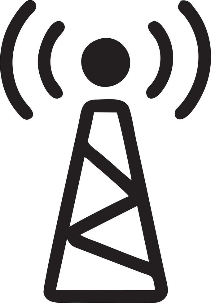 segnale comunicazione informazione connessione senza fili icona simbolo vettore Immagine, illustrazione di il Rete Wi-Fi nel nero Immagine. eps 10