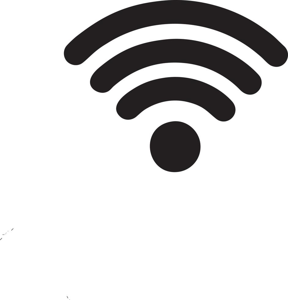 segnale comunicazione informazione connessione senza fili icona simbolo vettore Immagine, illustrazione di il Rete Wi-Fi nel nero Immagine. eps 10