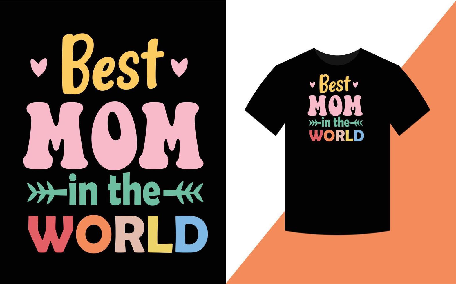 migliore mamma nel il mondo, La madre di giorno migliore retrò Groovy t camicia design. vettore