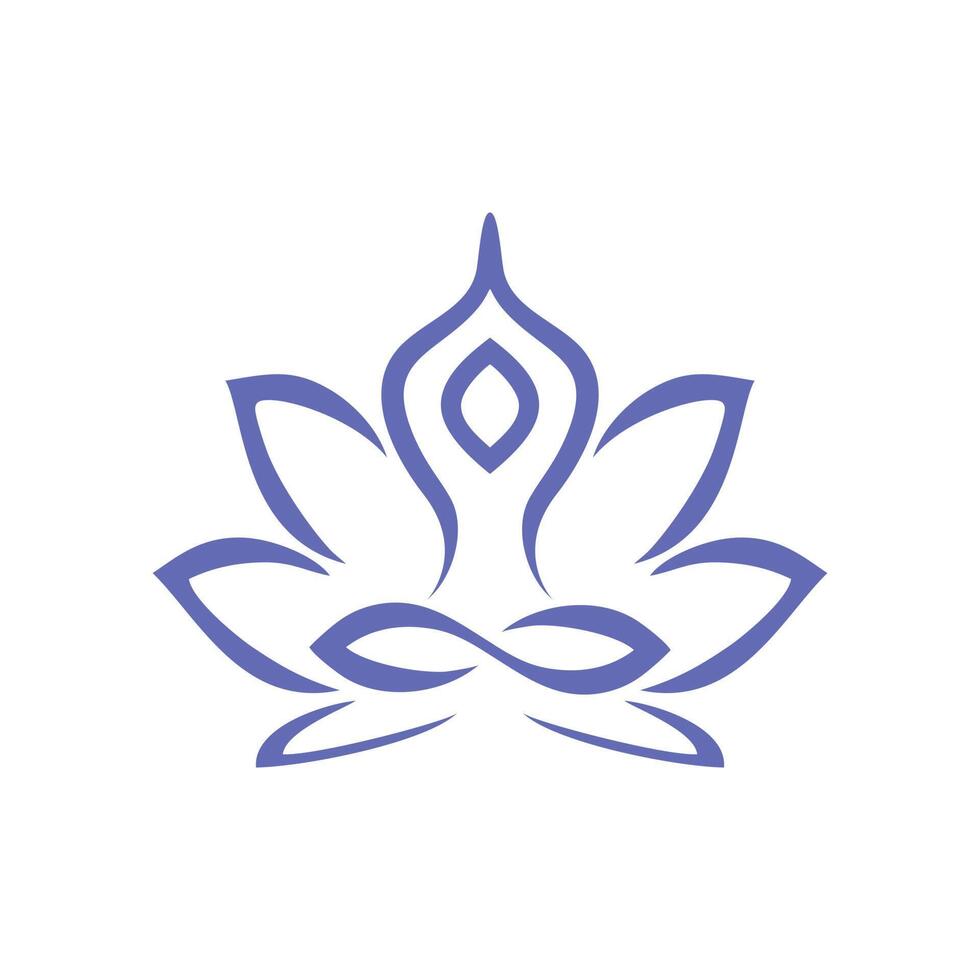 yoga eps un illustrato logo quello preoccupazioni Salute come bene, voluto essere grande per un' benessere azienda vettore