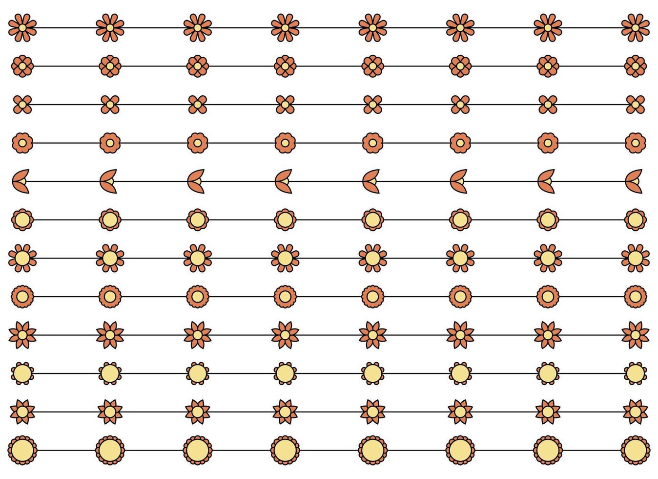 fiore divisore collezione vettore illustrazione
