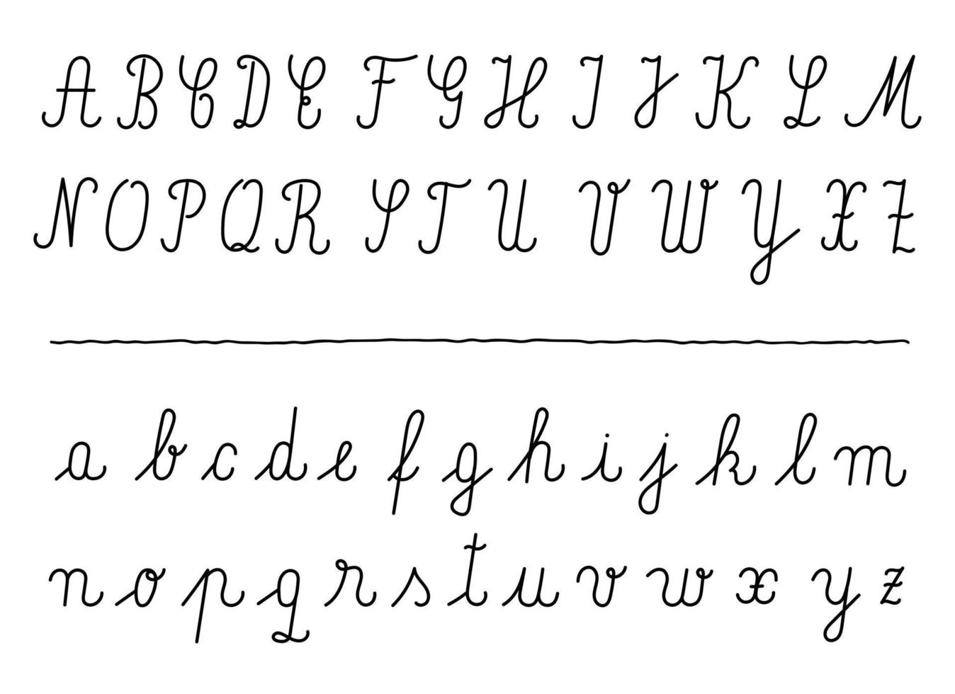 mano disegnato alfabeto impostato vettore illustrazione
