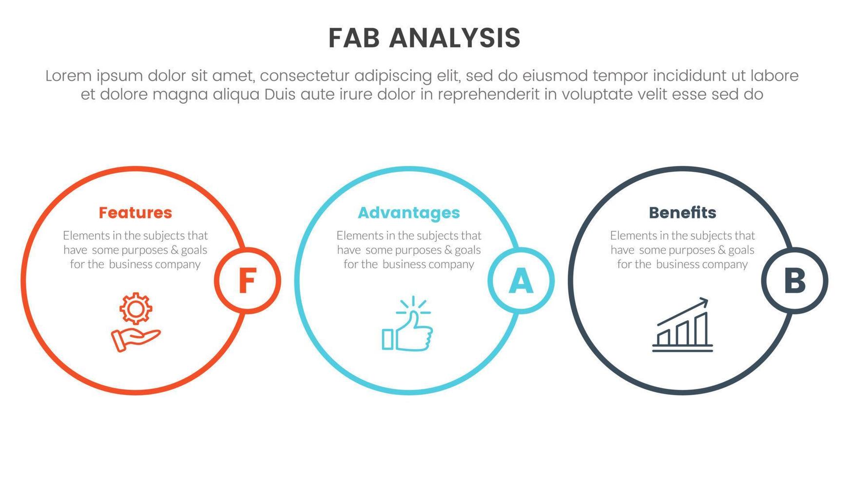 favoloso attività commerciale modello i saldi marketing struttura Infografica 3 punto palcoscenico modello con cerchio schema stile concetto per diapositiva presentazione vettore