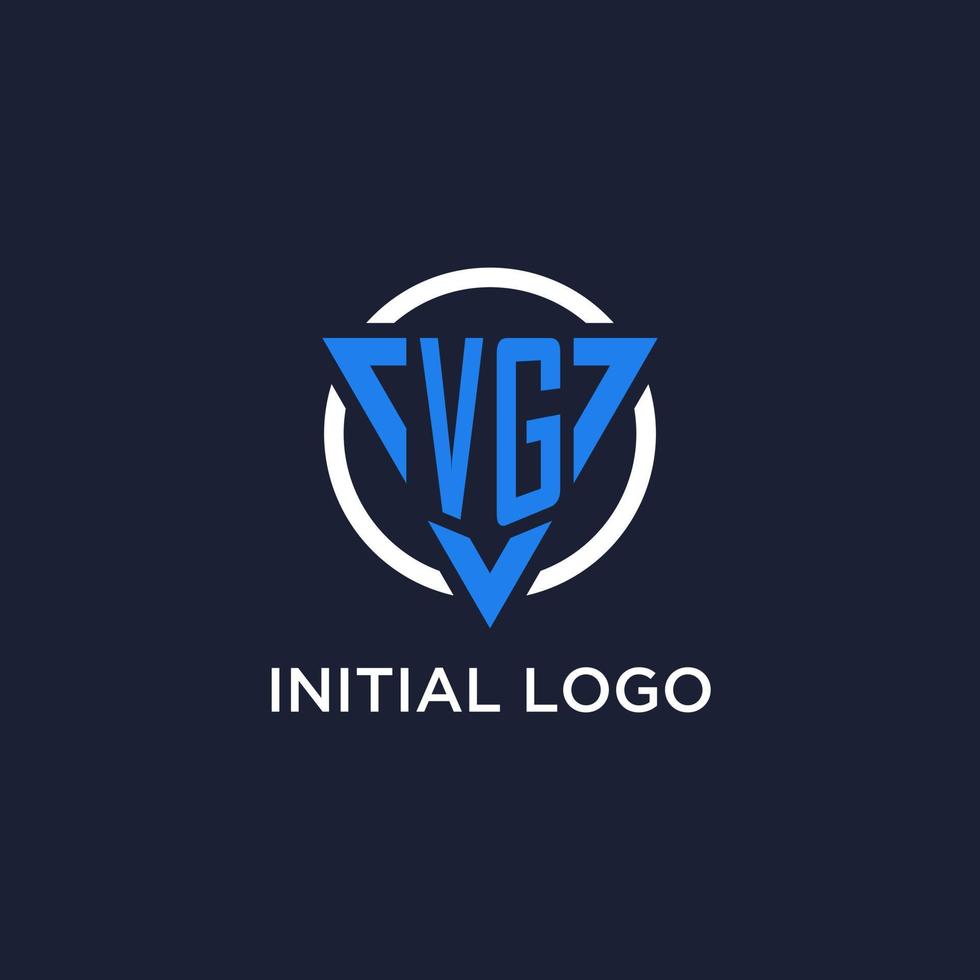 vg monogramma logo con triangolo forma e cerchio design elementi vettore