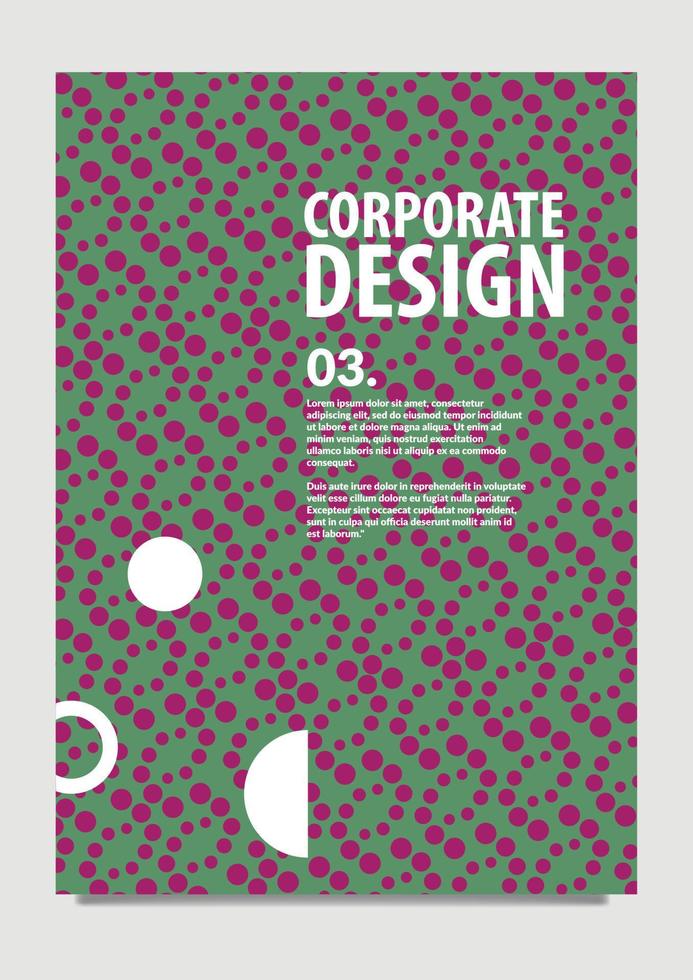 astratto vettore copertina modello utilizzando verde e viola colore e mezzitoni punti. copertina con modello decorazione. adatto per annuale rapporto, rivista, Catalogare, modello, prenotare, e documento.