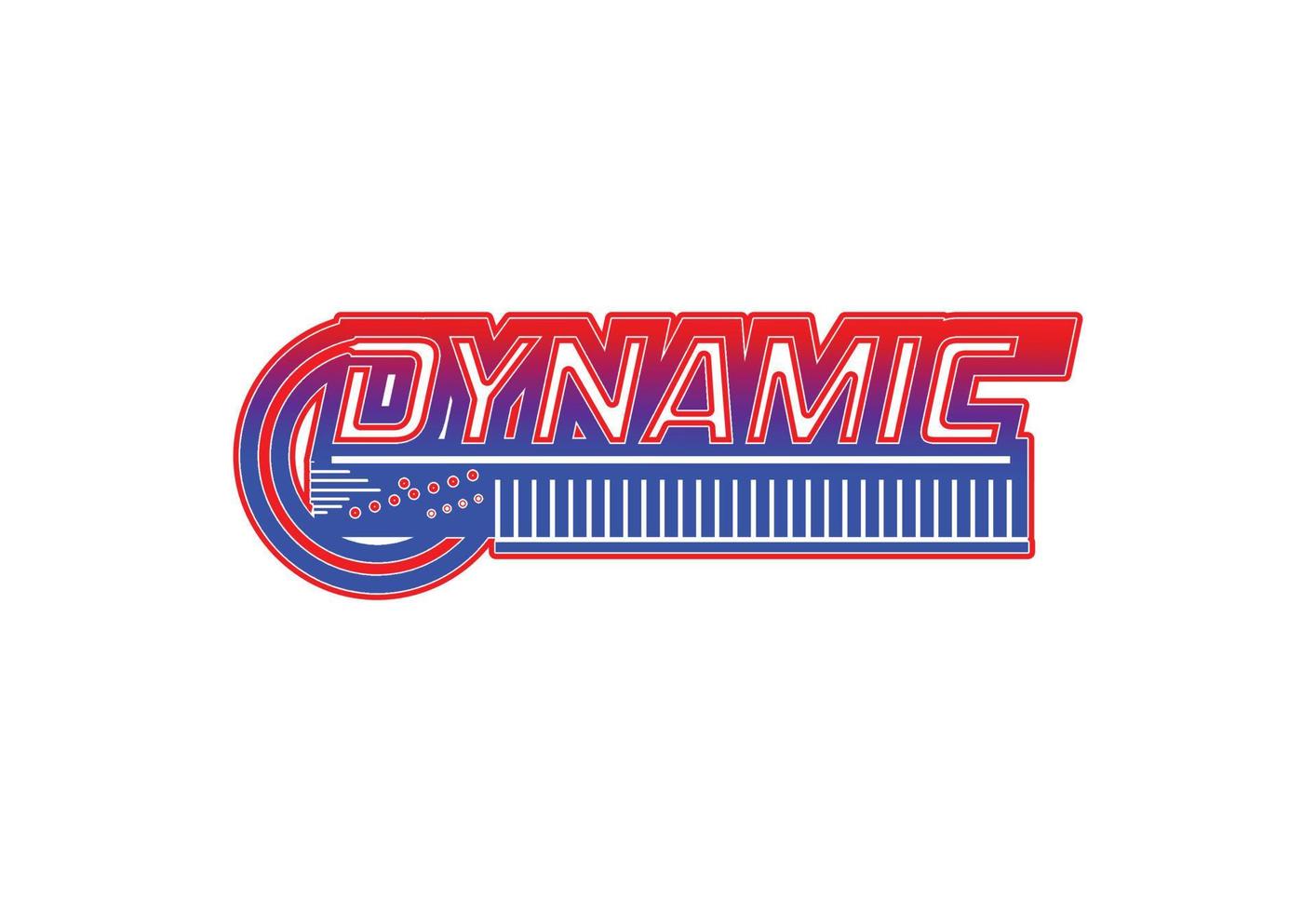 dinamico lettera logo e icona design modello vettore