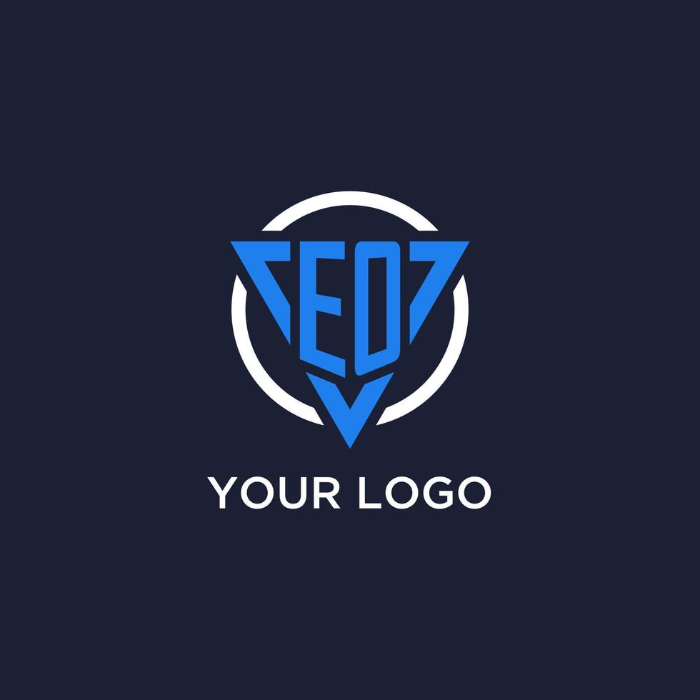 eo monogramma logo con triangolo forma e cerchio design elementi vettore